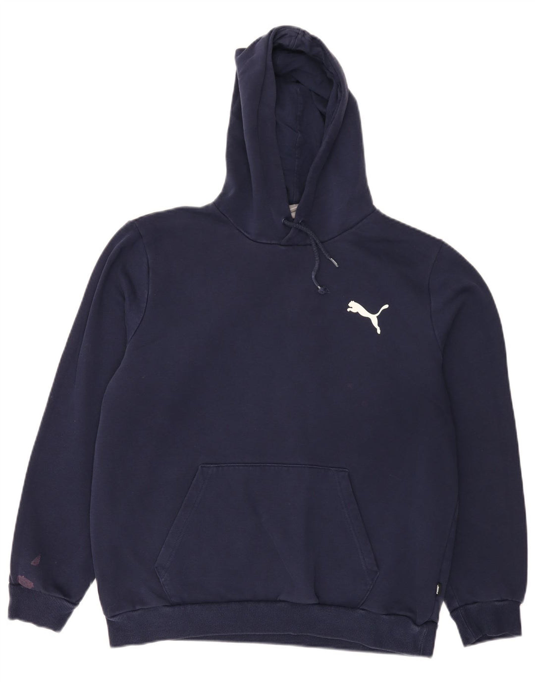 Puma moletom com capuz masculino grande algodão azul marinho