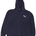 Puma moletom com capuz masculino grande algodão azul marinho