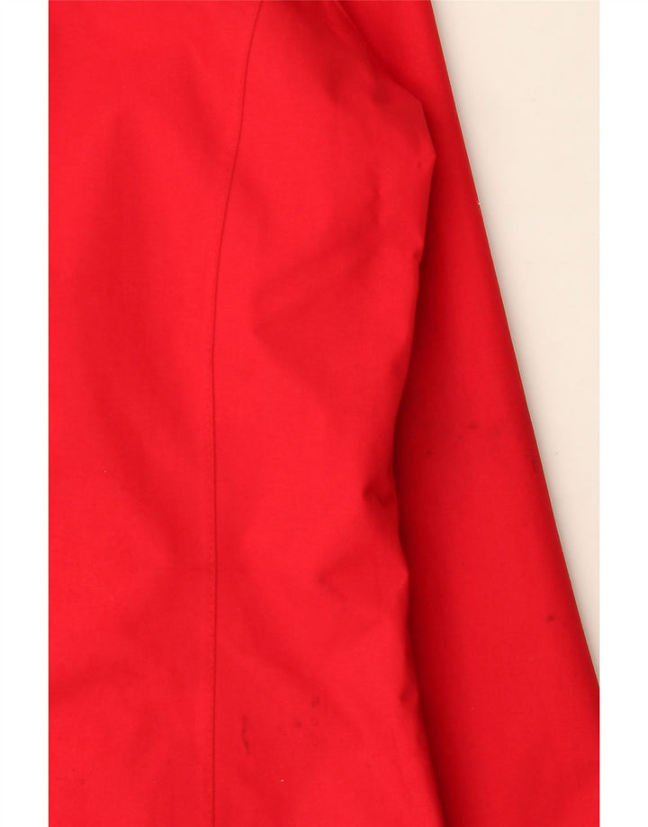 Jaqueta corta-vento feminina com capuz Jack Wolfskin Reino Unido 16 grande poliamida vermelha