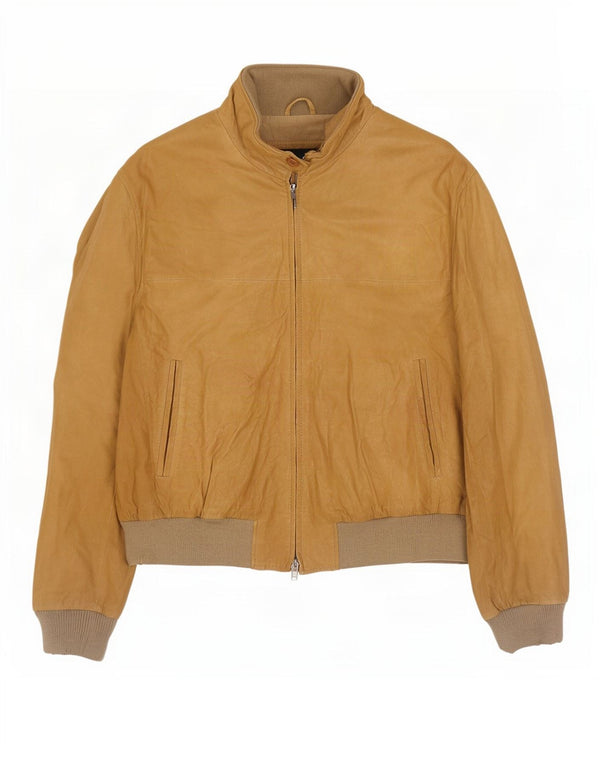 Jaqueta de couro feminina Massimo Rebecchi IT 54 3XL Bege