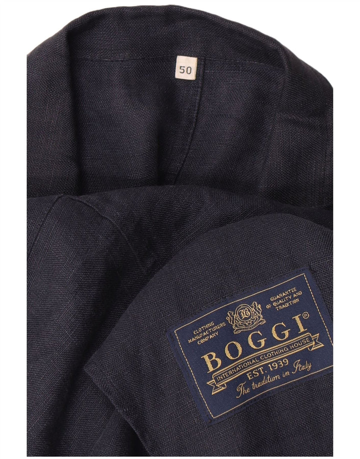 Jaqueta blazer masculina Boggi com 3 botões IT 50 grande azul marinho