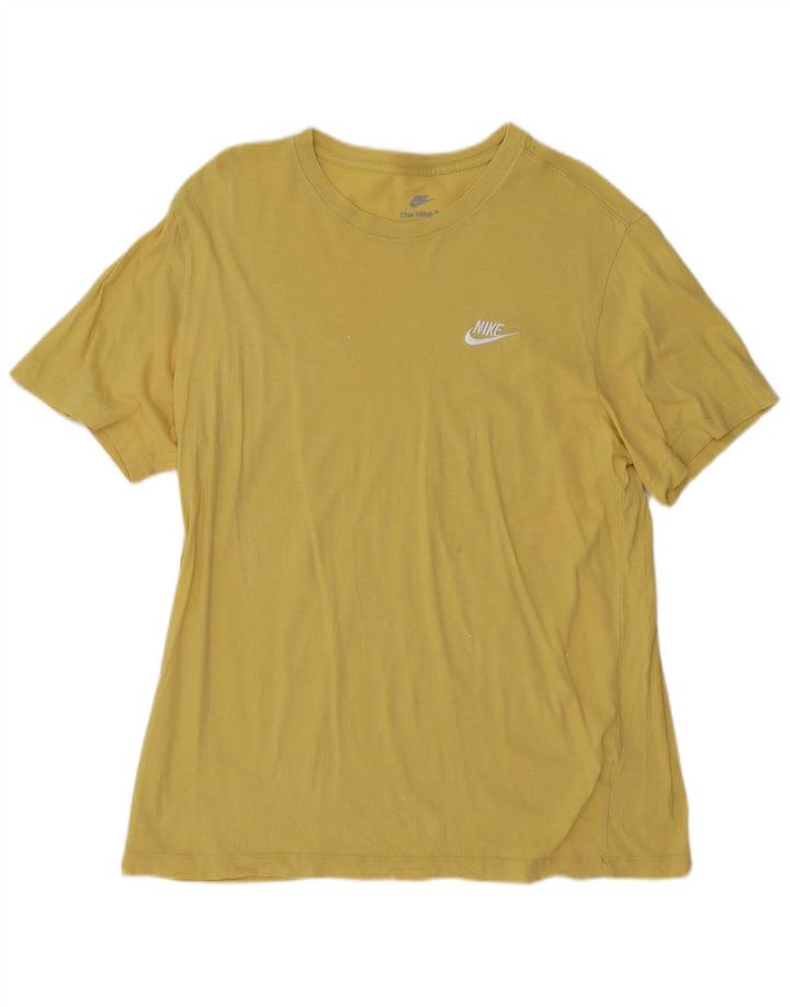 Nike Mens Camiseta Top Médio Amarelo