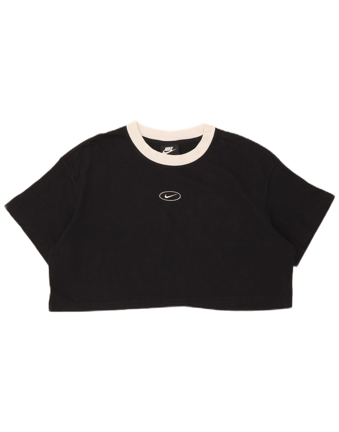 Camiseta Nike Feminina Crop Oversized Top UK 14 Médio Preto