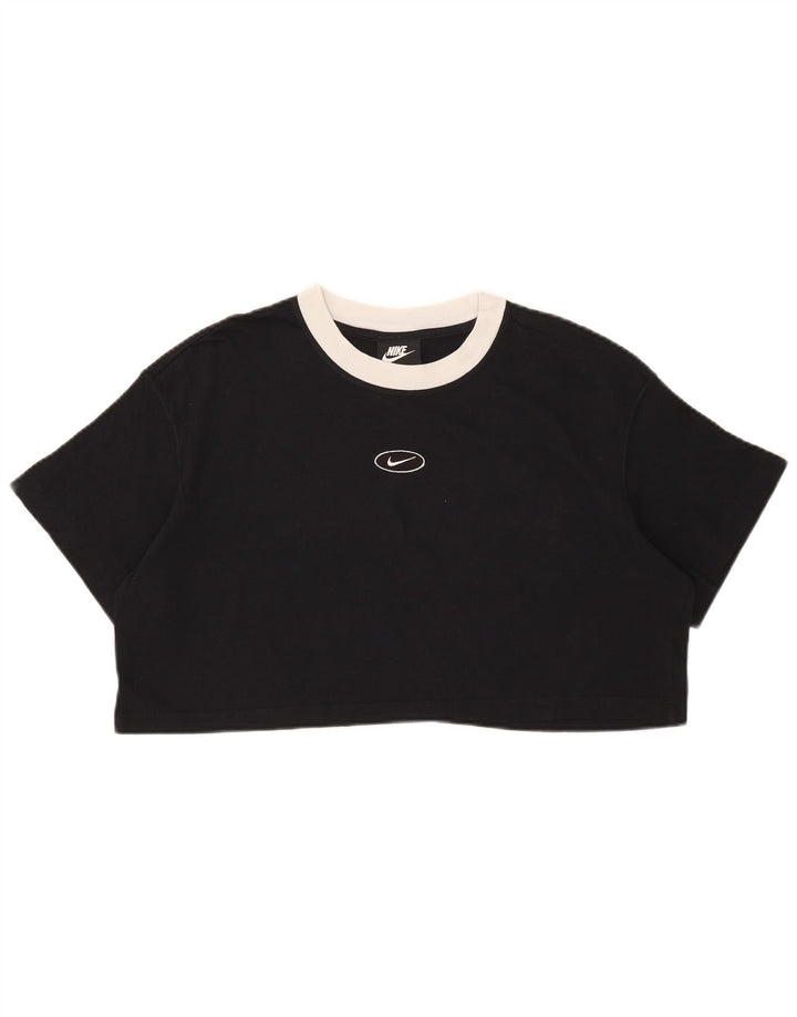 Camiseta Nike Feminina Crop Oversized Top UK 14 Médio Preto
