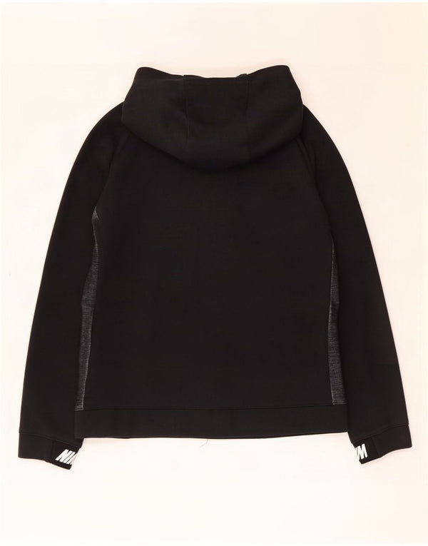 Suéter Nike Boys Graphic Zip com capuz 12-13 anos grande algodão preto manchado