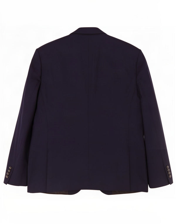 Jaqueta blazer masculina Zara com 2 botões EU 56 XL azul marinho poliéster