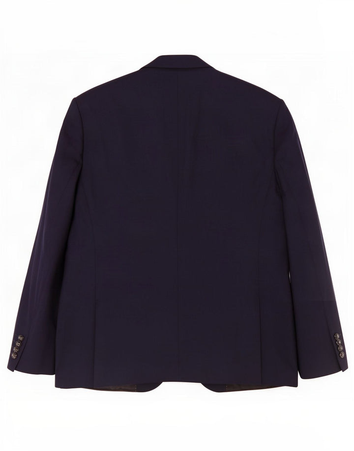 Jaqueta blazer masculina Zara com 2 botões EU 56 XL azul marinho poliéster