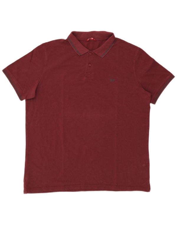 Camisa polo masculina Carrera 2XL algodão Borgonha
