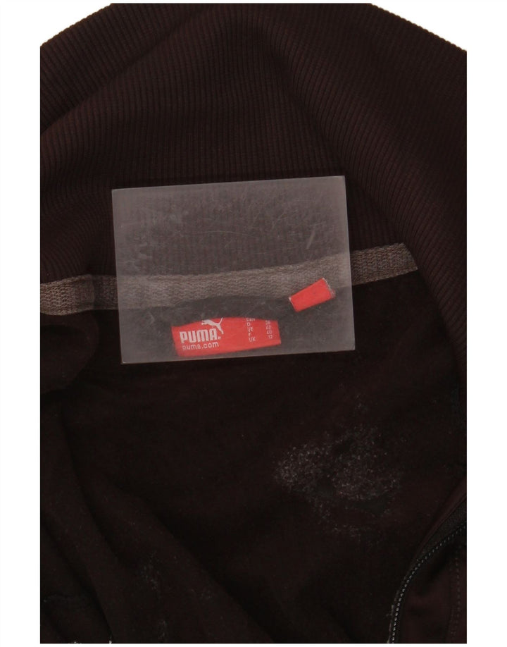 PUMA Womens Graphic Tracksuit Top Jacket Reino Unido 12 Médio Preto