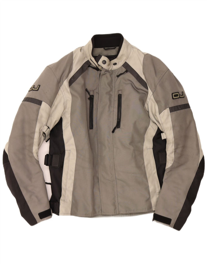 Jaqueta bomber masculina OJ Atmosfere UK 40 grande bloco cinza