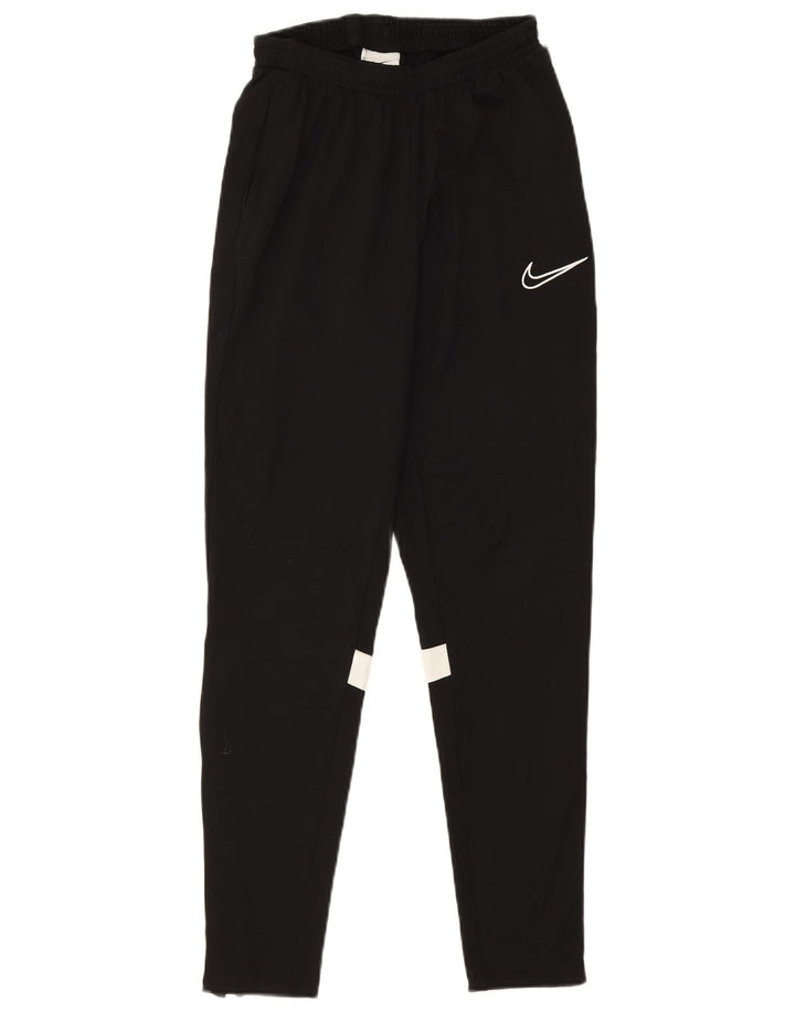 Calça de treino masculina Nike Dri Fit pequena preta colorblock poliéster