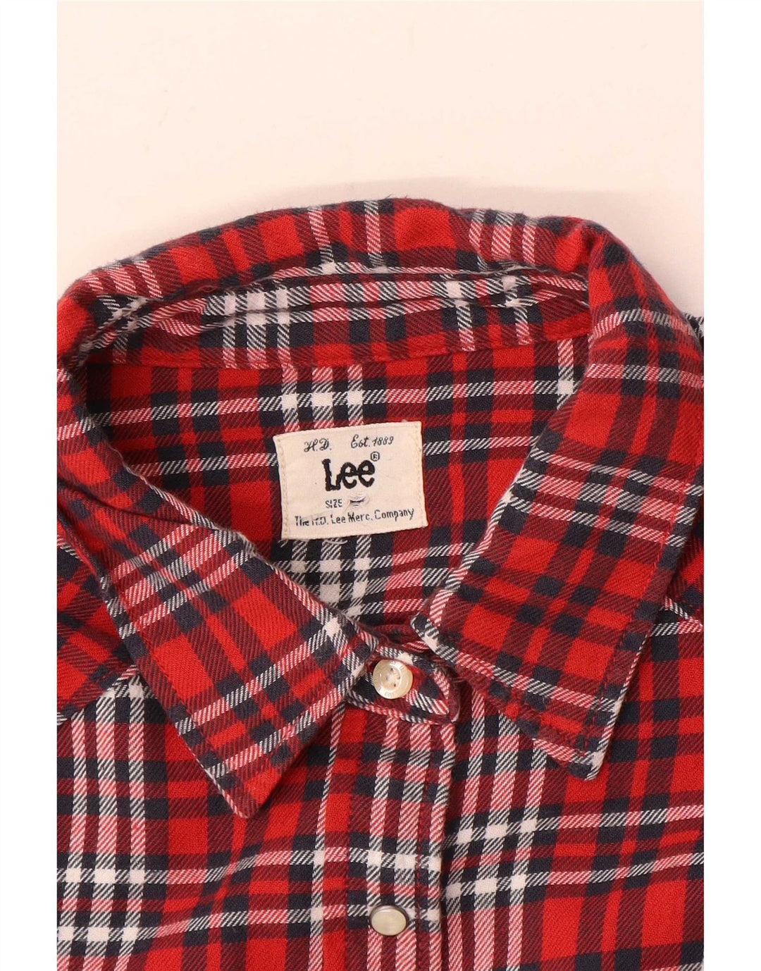 Camisa feminina de flanela Lee UK 16 grande xadrez vermelho