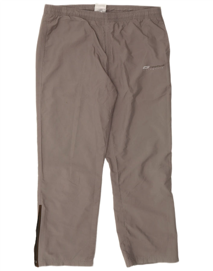 Calças de treino masculinas Reebok cinza médio