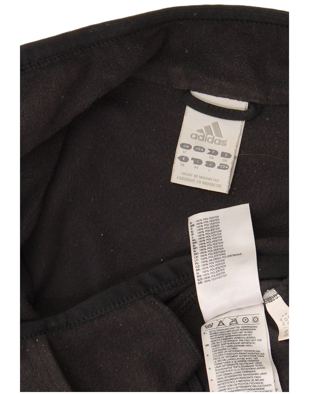 Adidas Womens Climawarm Fleece Jacket UK 12 Médio Preto Poliéster