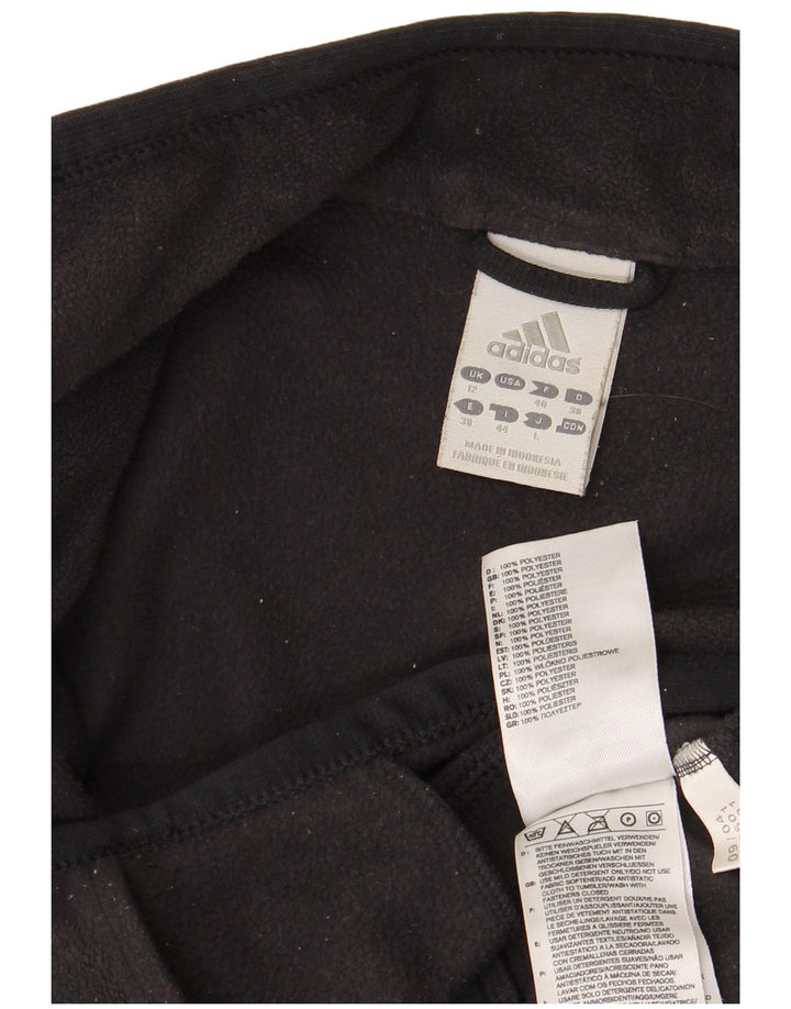 Adidas Womens Climawarm Fleece Jacket UK 12 Médio Preto Poliéster