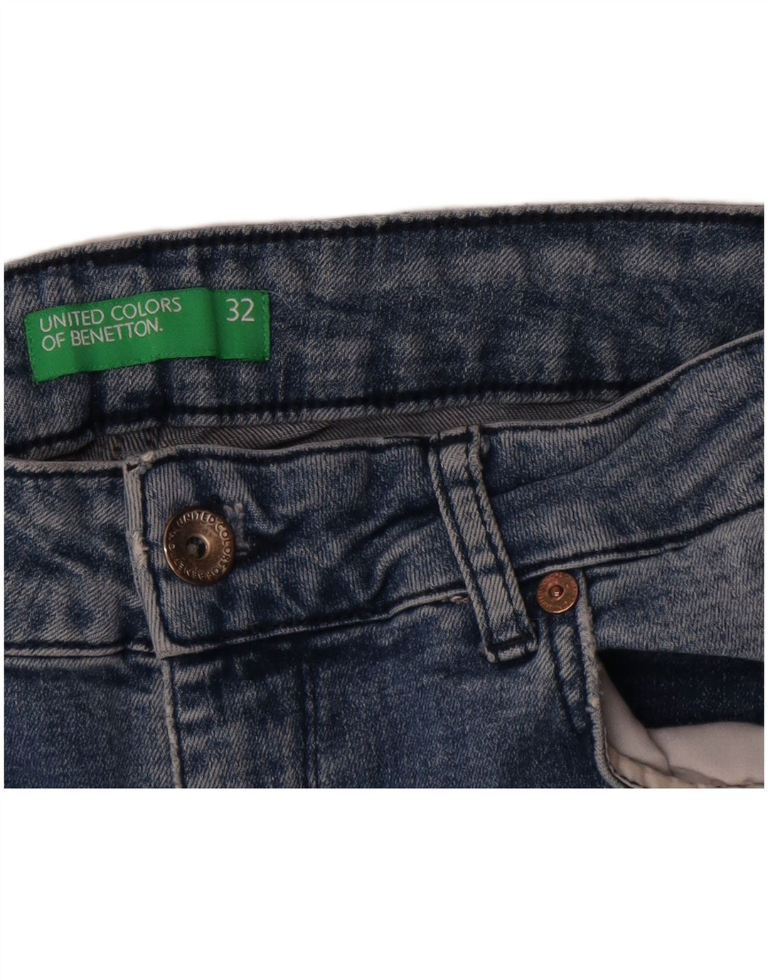 Benetton Jeans Slim Feminino W32 L26 Azul