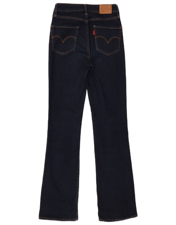 Calça jeans feminina Levi's 725 High Rise Bootcut W26 L32 azul marinho algodão