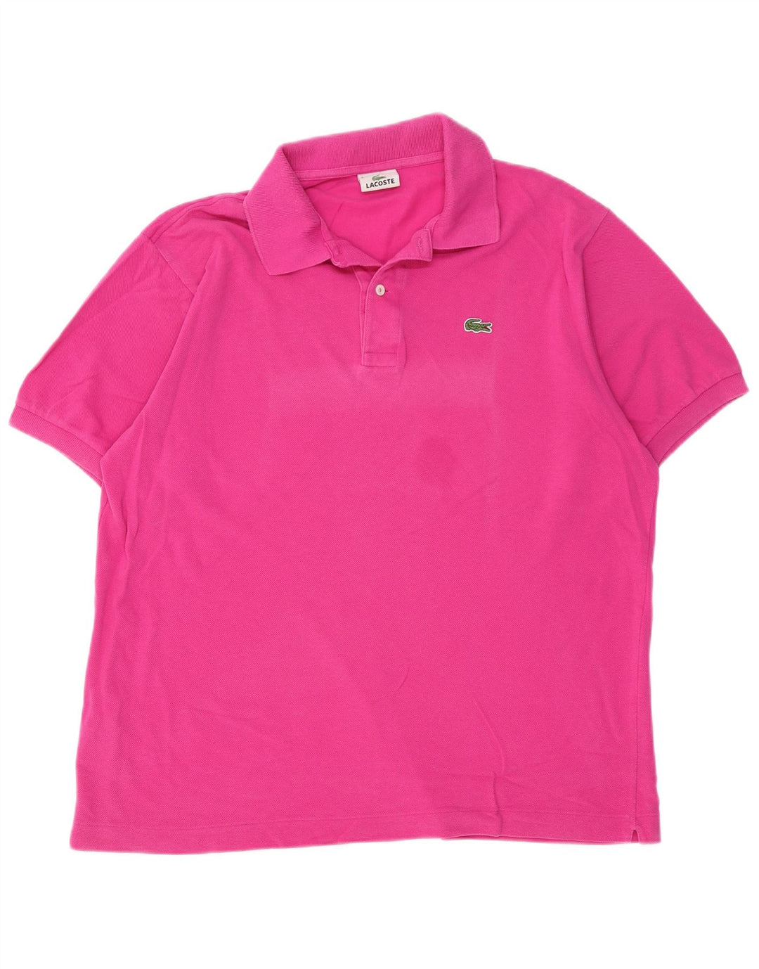 Camisa polo masculina LACOSTE tamanho 6 XL algodão rosa