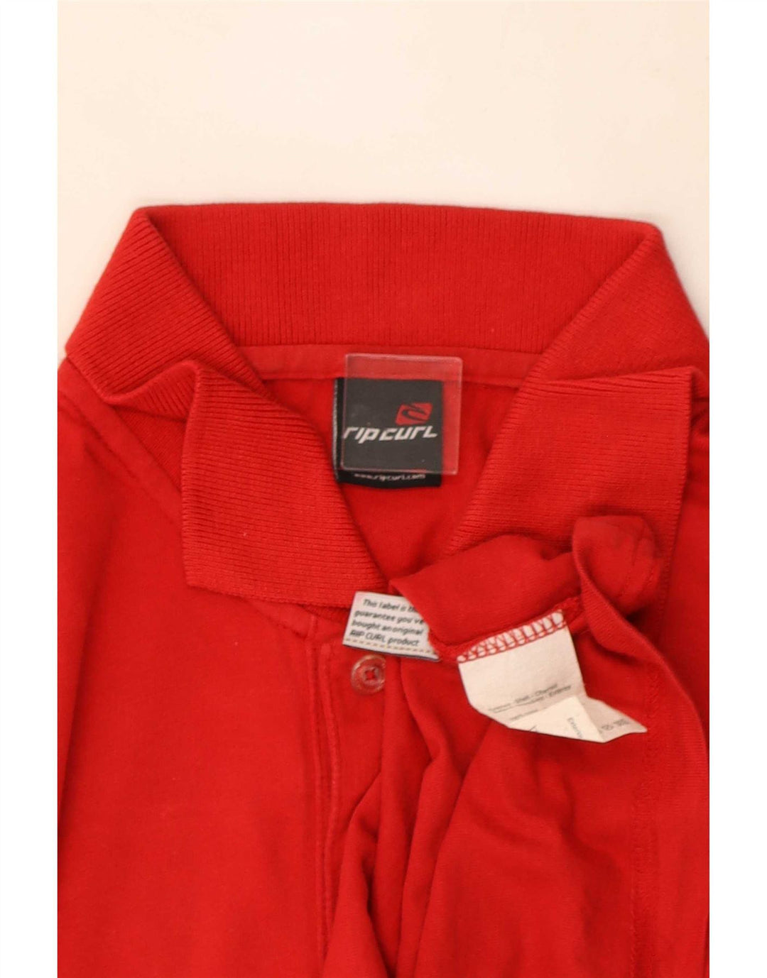 Camisa polo masculina Rip Curl pequena de algodão vermelho