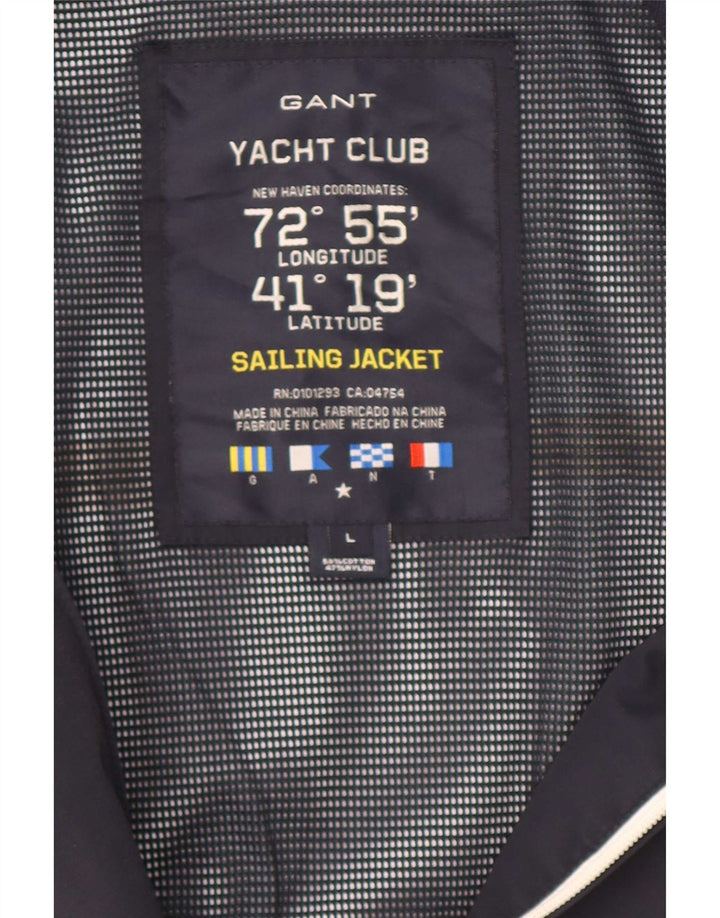 Jaqueta bomber masculina Gant UK 40 grande azul marinho