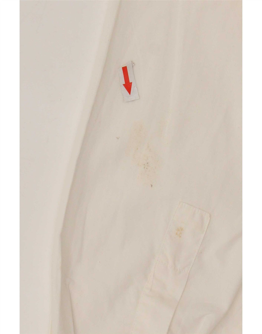 Camisa masculina vintage pequena de algodão branco