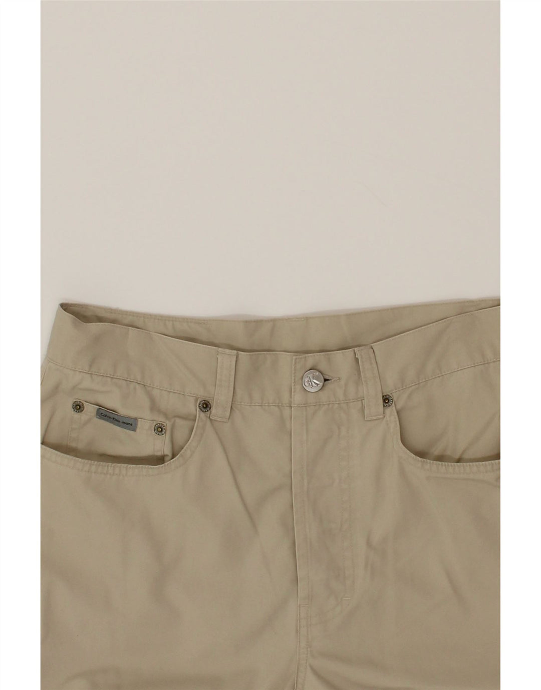 CALVIN KLEIN Mens Straight Casual Trousers W30 L34  Beige Cotton Vintage Calvin Klein and Second-Hand Calvin Klein from Messina Hembry 