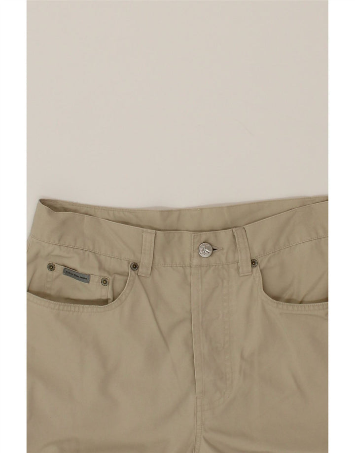 CALVIN KLEIN Mens Straight Casual Trousers W30 L34  Beige Cotton Vintage Calvin Klein and Second-Hand Calvin Klein from Messina Hembry 