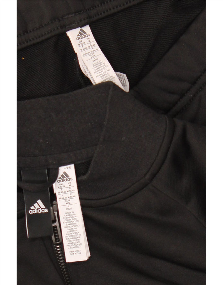 Adidas Womens Full Tracksuit UK 12/14 Médio Preto Poliéster