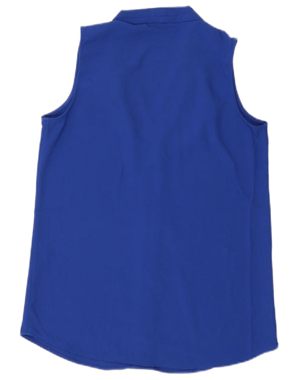 CALVIN KLEIN Vestido básico feminino solto sem mangas Reino Unido 6 XS Azul