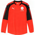 Puma Mens Graphic Top Manga Longa Pequeno Colorblock Vermelho Poliéster