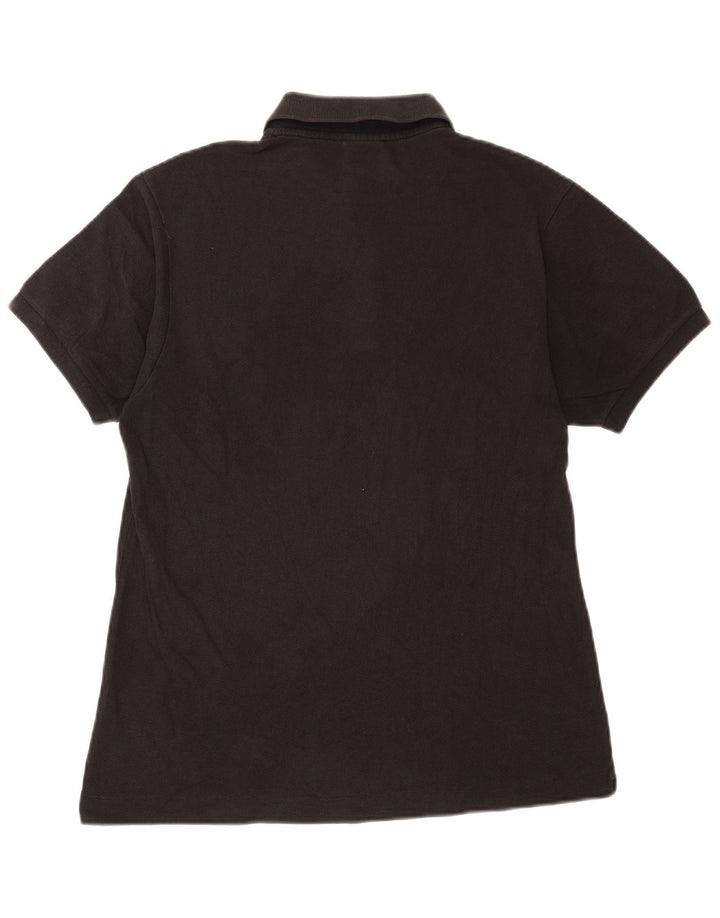 Camisa polo masculina Lacoste tamanho 4 médio algodão preto