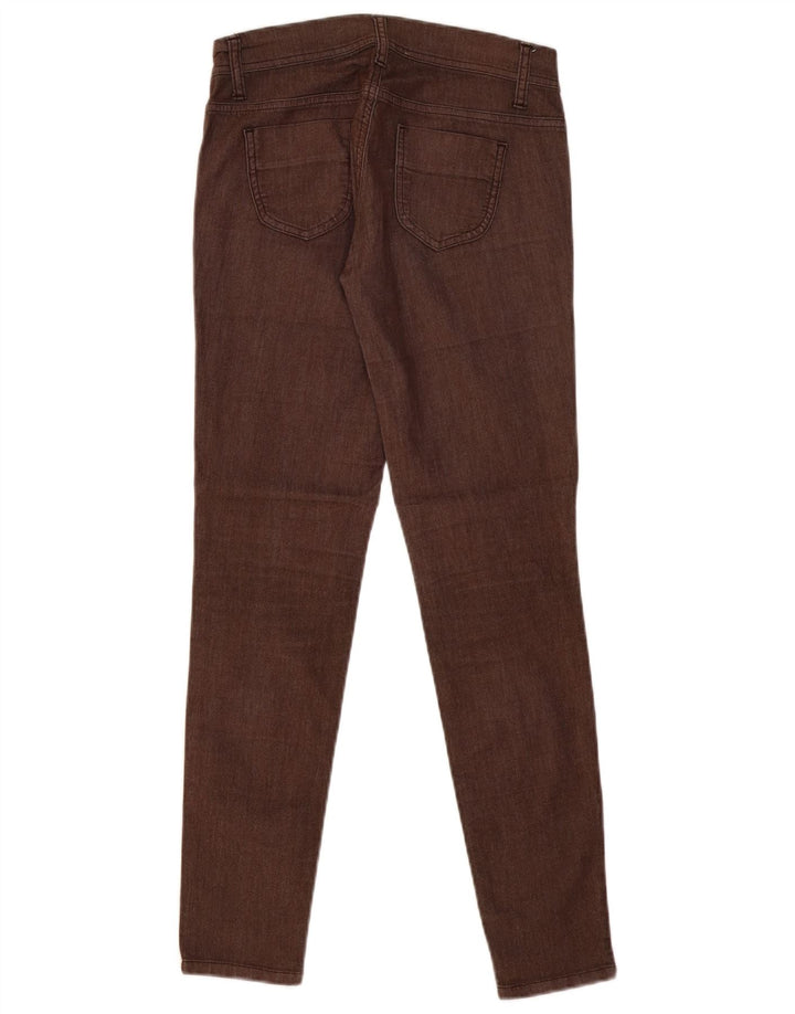 Jeans slim feminino BENETTON W26 L29 algodão marrom