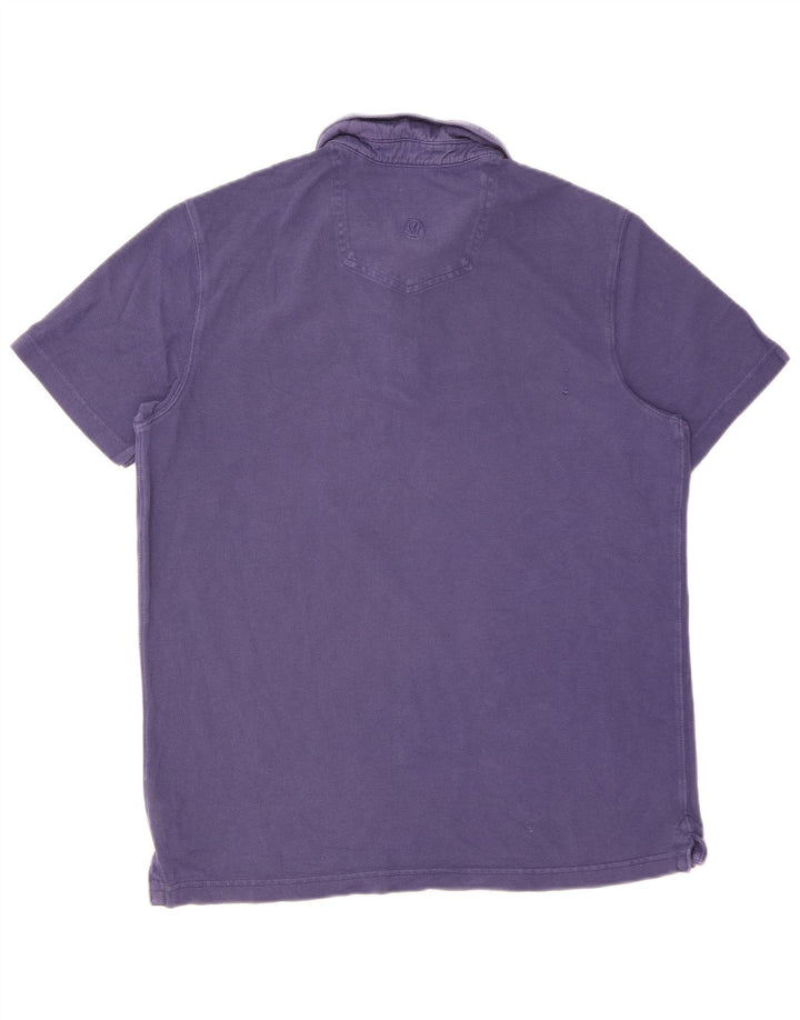Camisa polo masculina FAT FACE grande algodão roxo