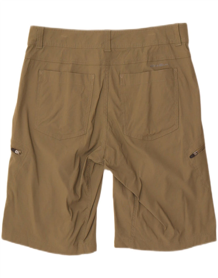 Shorts cargo masculino Eddie Bauer W34 grande nylon cáqui