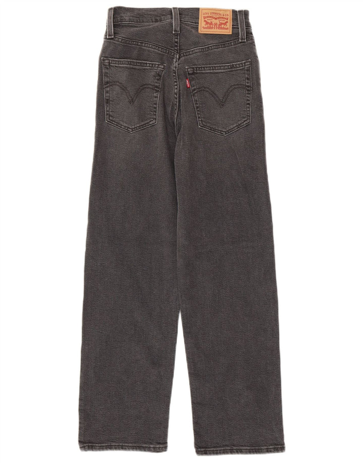 Jeans feminino Levi's Ribcage Straight W23 L27 algodão cinza