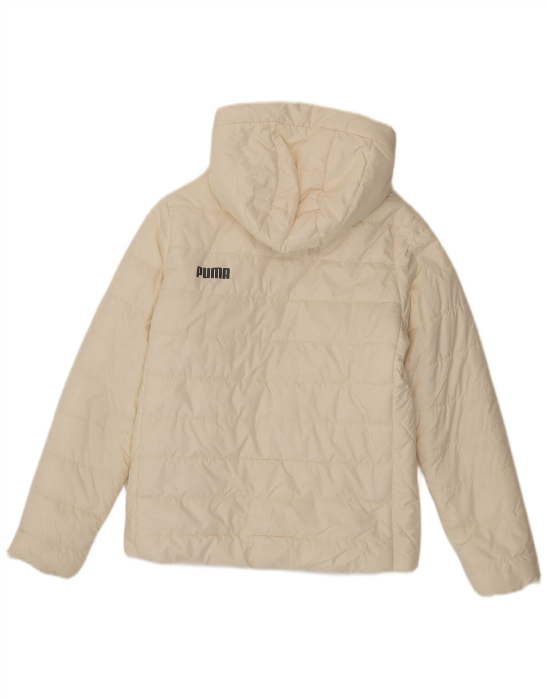 Jaqueta acolchoada com capuz feminina Puma UK 10 poliéster branco pequeno