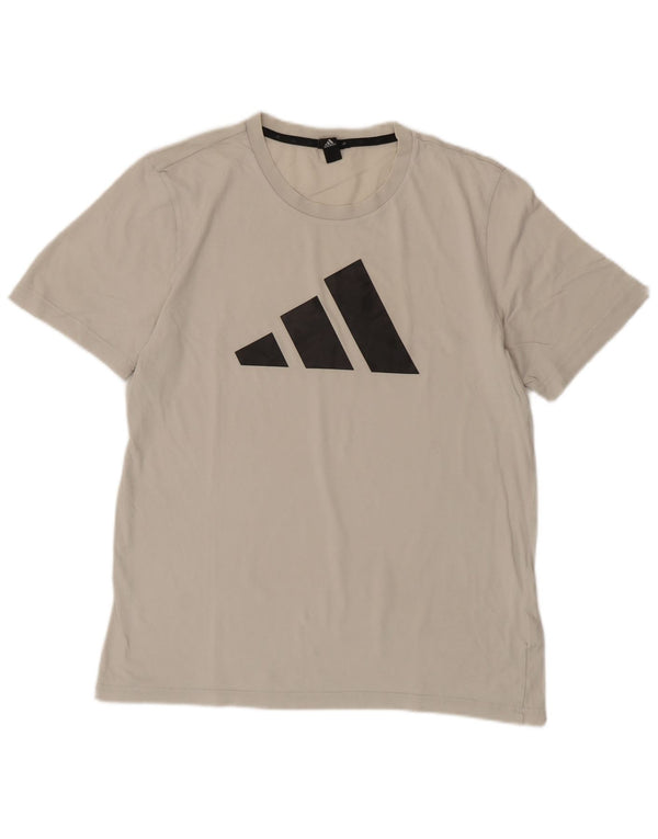 Adidas Mens Graphic T-Shirt Top Médio Algodão Branco