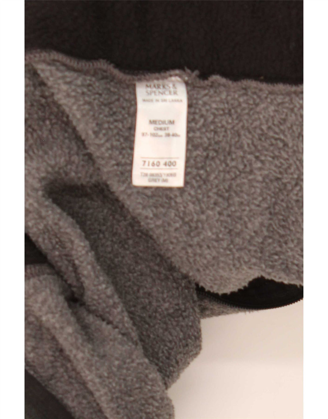 Jaqueta de lã masculina Marks & Spencer UK 38 poliéster cinza médio