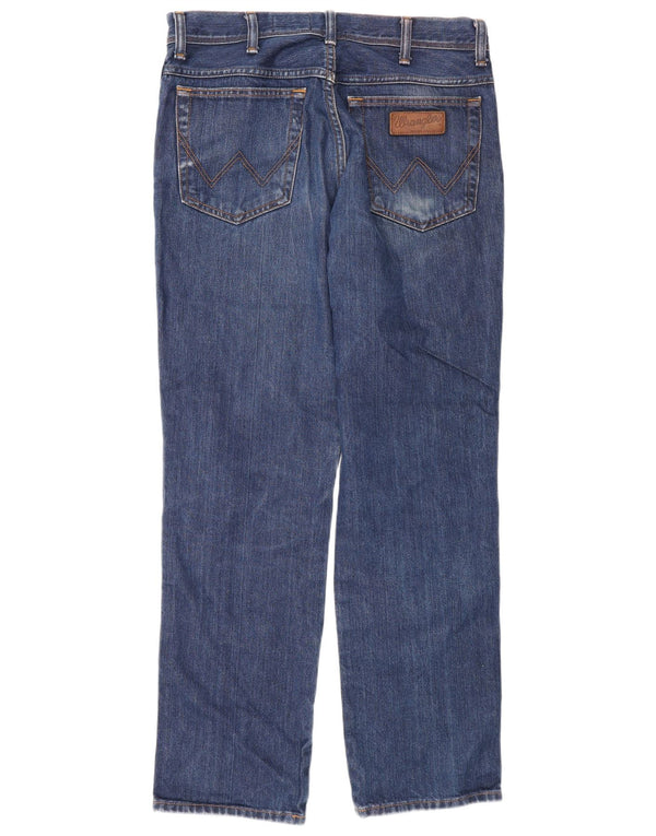 Wrangler Masculino Texas Straight Jeans W34 L32 Azul Marinho Algodão