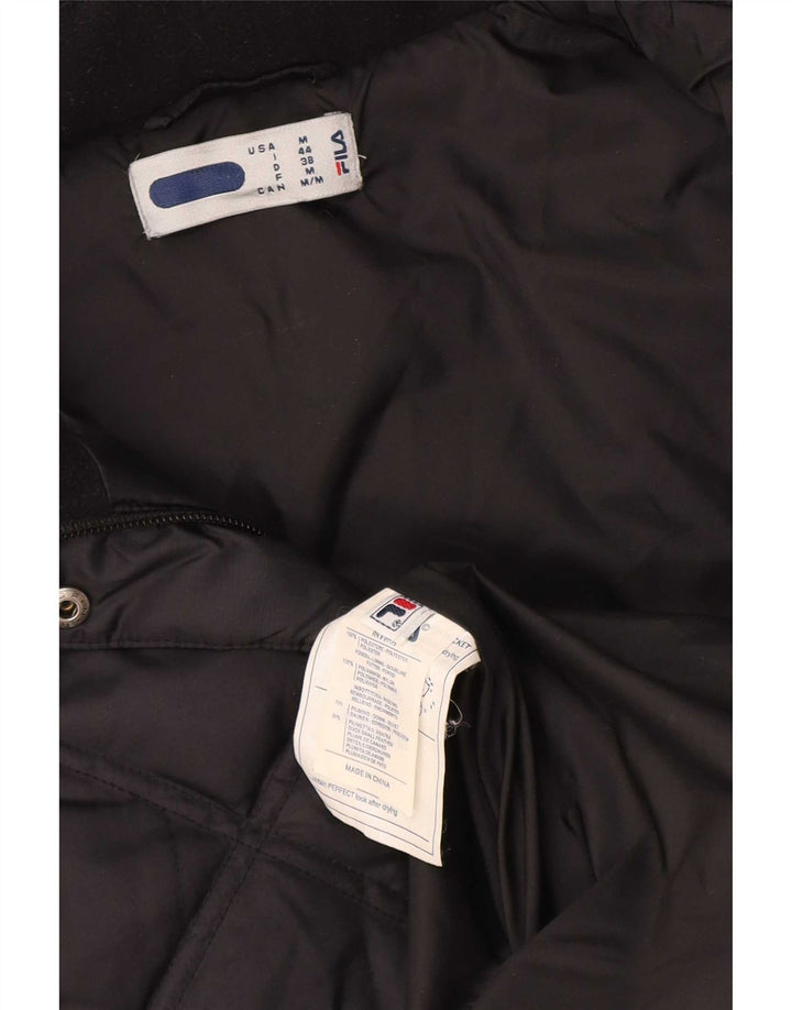 Fila Colete Acolchoado Feminino UK 14 Médio Poliéster Preto