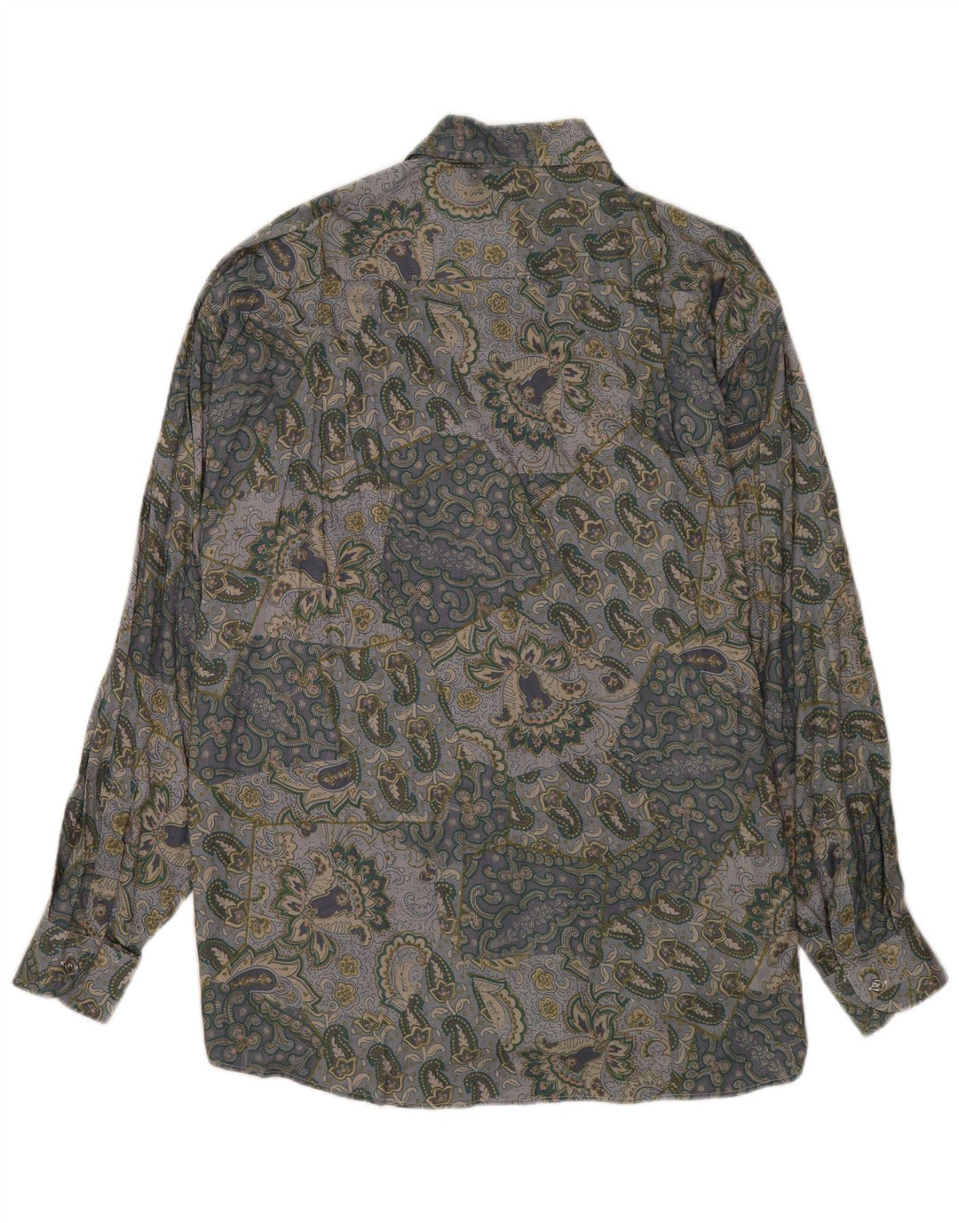 Camisa masculina Gandolfi XL cinza paisley viscose