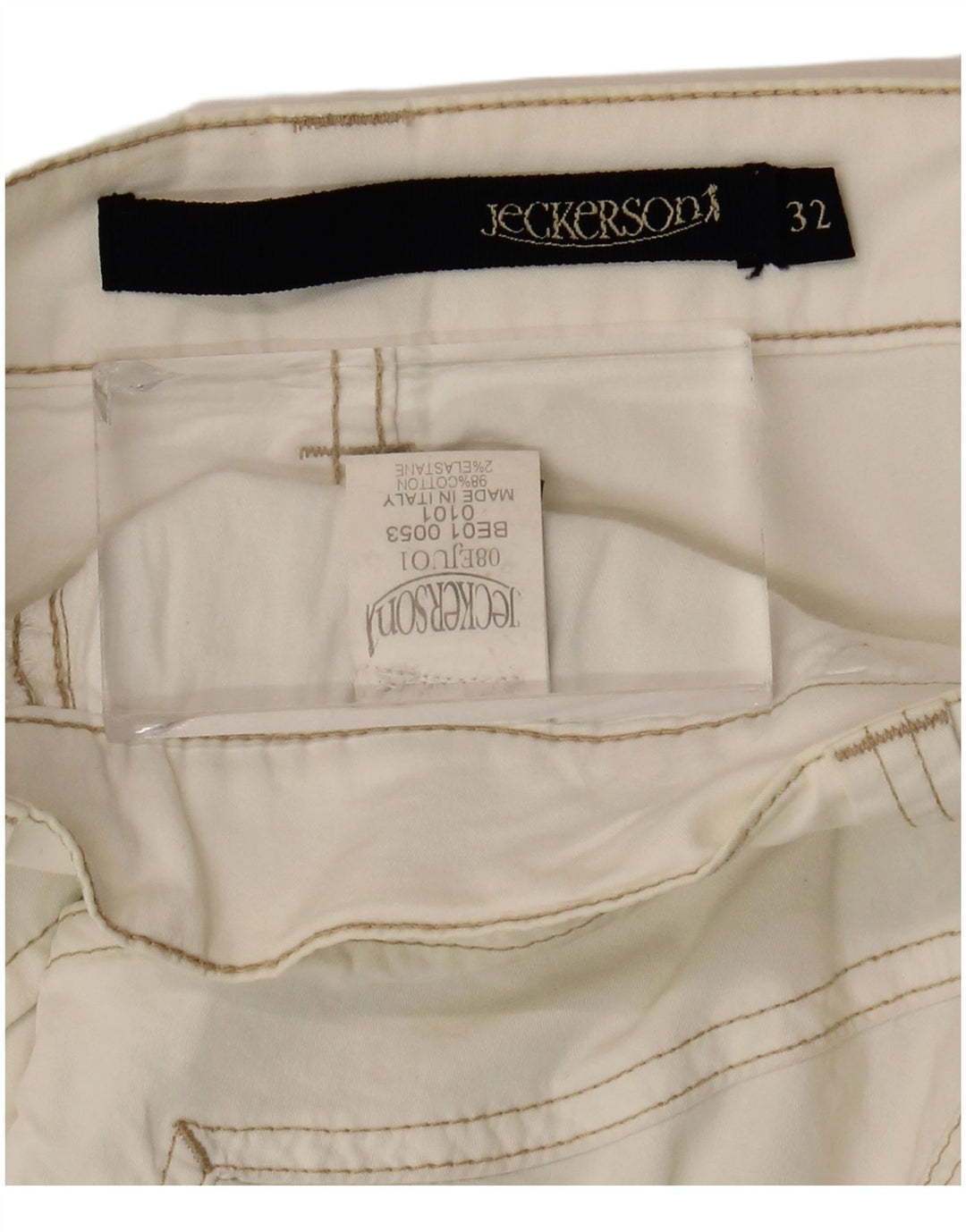 Bermuda masculina Jeckerson W32 médio algodão branco