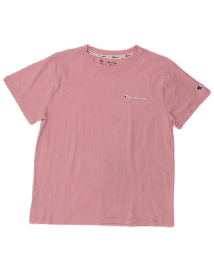 Camiseta feminina Champion UK 12 algodão rosa médio