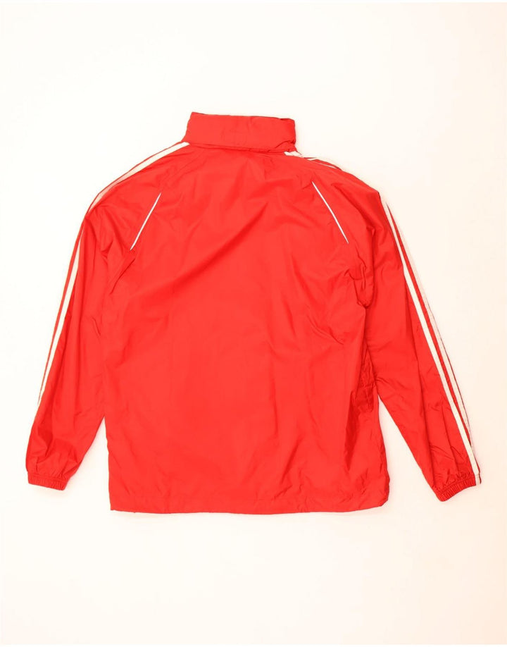 Adidas Mens Hooded Rain Jacket UK 38 Poliéster Vermelho Médio