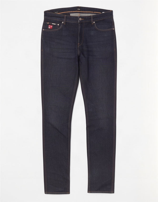 Hugo Boss Masculino Candiani Slim Jeans W34 L36 Azul Marinho Algodão