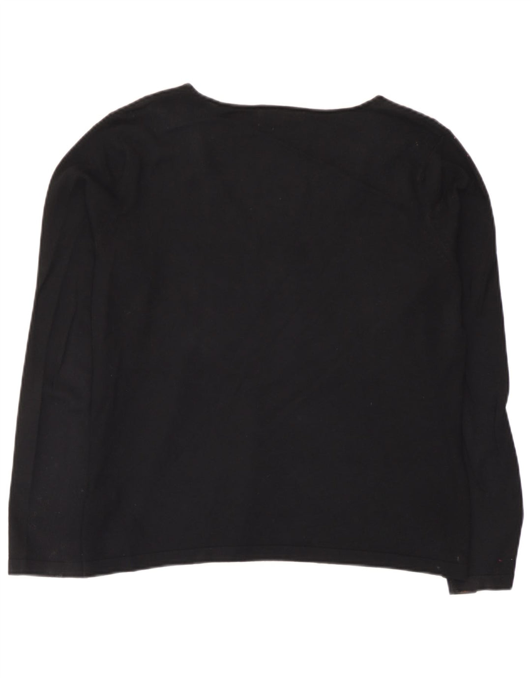 Top feminino Marks & Spencer manga comprida UK 14 viscose preta média