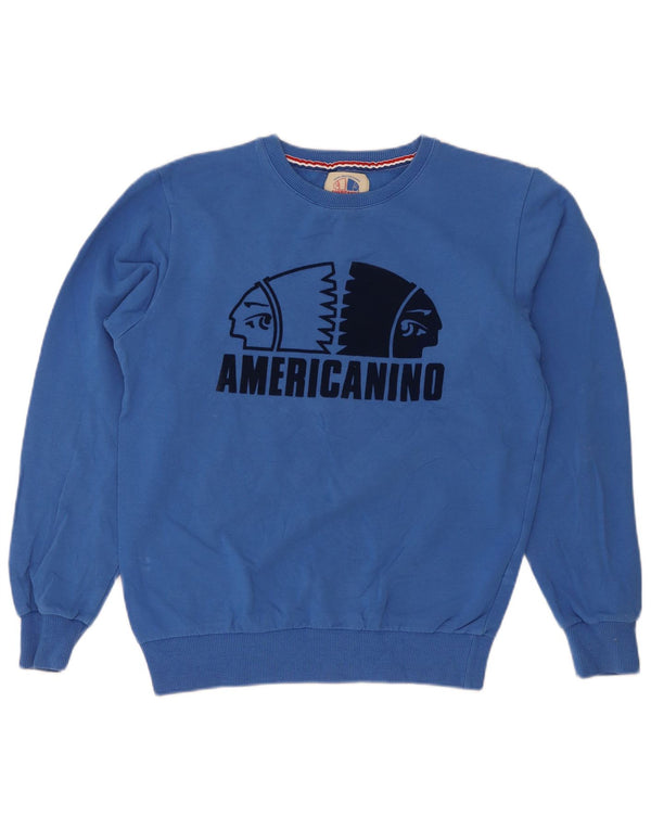 Suéter gráfico Americanino Boys 13-14 anos algodão azul