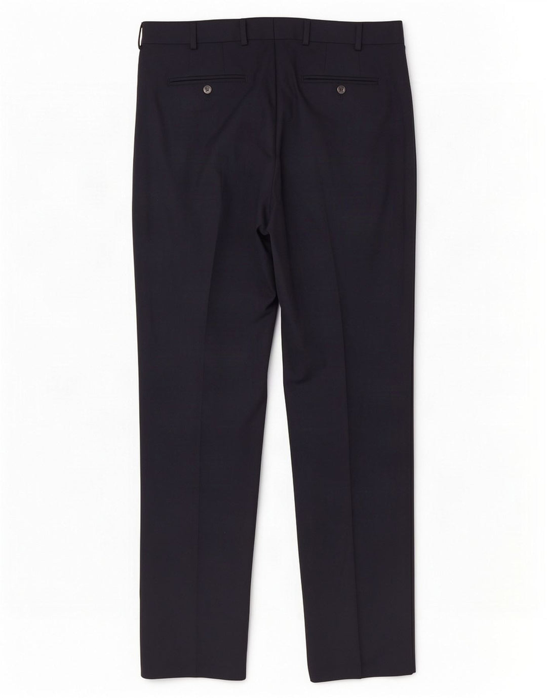Calça masculina Jaeger reta casual W36 L33 lã azul marinho