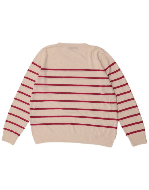 Suéter feminino Marks & Spencer com gola redonda, tamanho UK 16, grande, branco