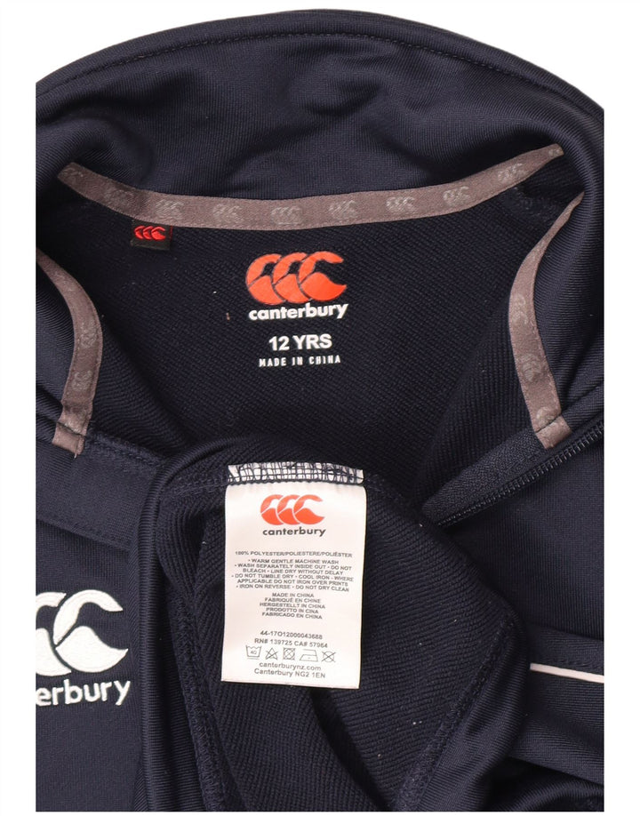 Suéter Canterbury Boys com zíper e gola 11-12 anos azul marinho poliéster